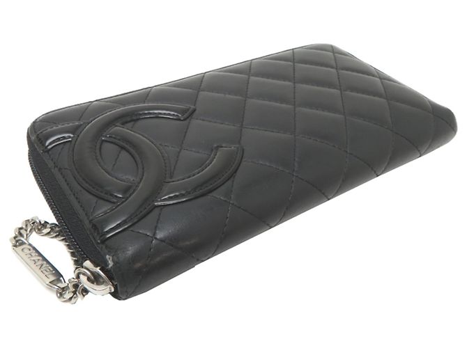 Cartera larga Chanel Cambon en piel de becerro negra Negro - vista 3