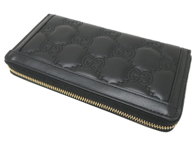 Cartera larga de piel negra de Gucci Negro - vista 4