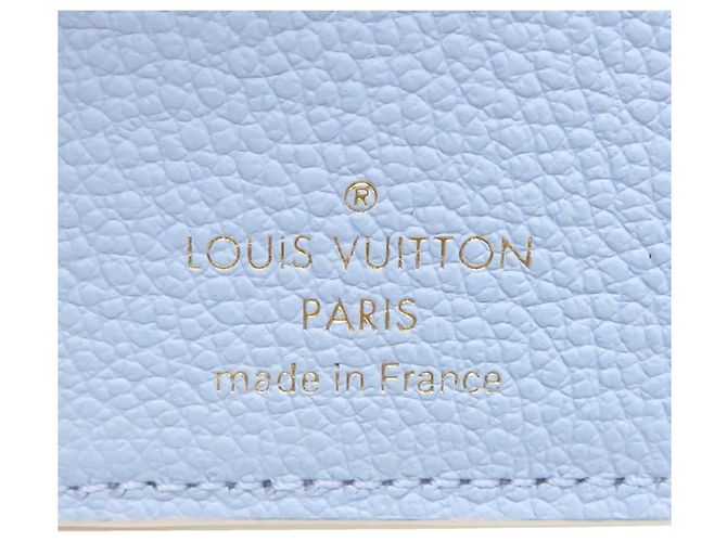 Louis Vuitton Portefeuille Claire Bi-fold Wallet Bianco Blu - vista 8