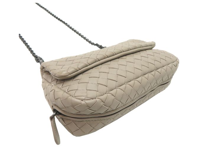 Borsa a tracolla Bottega Veneta Intrecciato con catena Grigio - vista 3