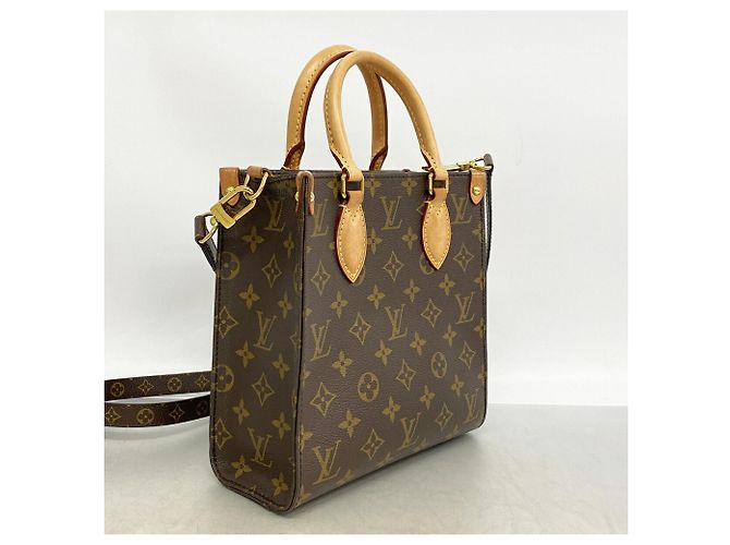 Saco Tote Louis Vuitton Monogram Sac Plat BB Marrom - vista 2