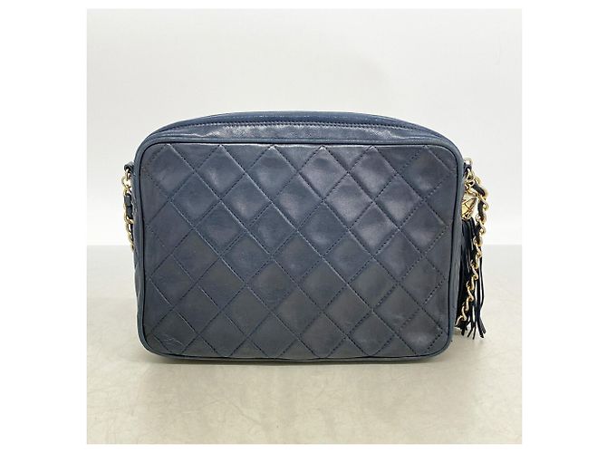 Borsa a tracolla Chanel Matelassé Navy Blu navy - vista 11