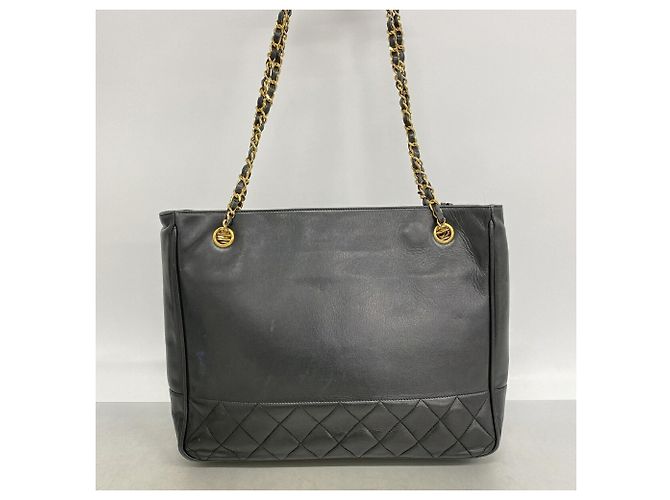 Chanel Matelassé Lammleder Chain Tote Bag Schwarz - Ansicht 12
