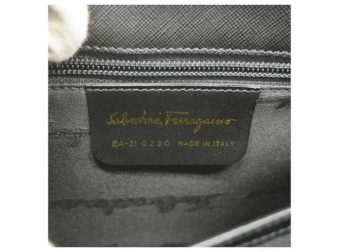 Borsa in pelle Gancini Salvatore Ferragamo Nero - vista 5