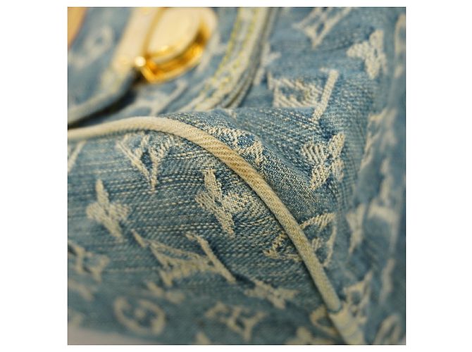 Louis Vuitton Monogram Denim Neo Noe Speedy Handtasche Blau - Ansicht 6
