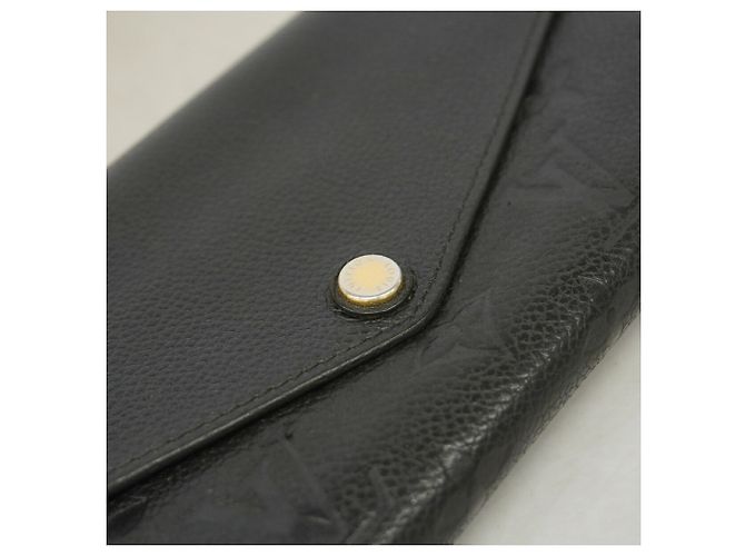 Louis Vuitton Monogram Empreinte Portefeuille Sarah Long Wallet Nero - vista 7