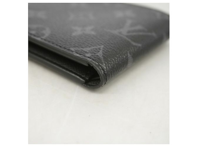 Louis Vuitton Monogram Eclipse Portefeuille Slender Wallet Black - view 6