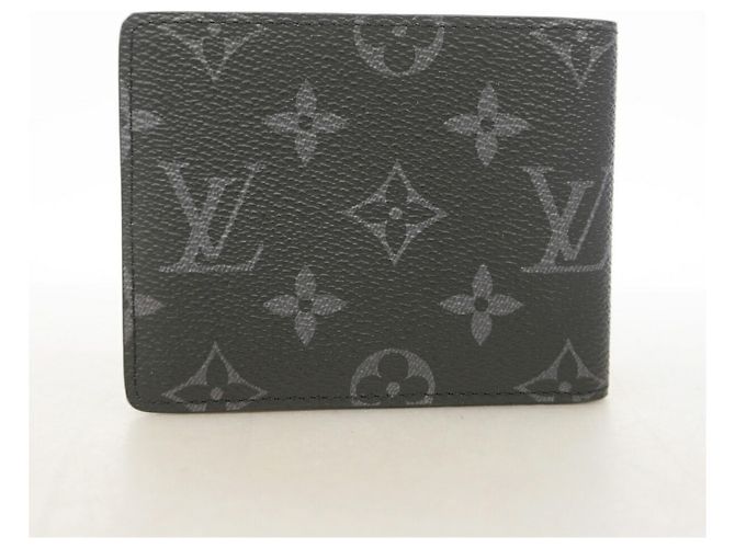Louis Vuitton Monogram Eclipse Portefeuille Slender Wallet Black - view 7