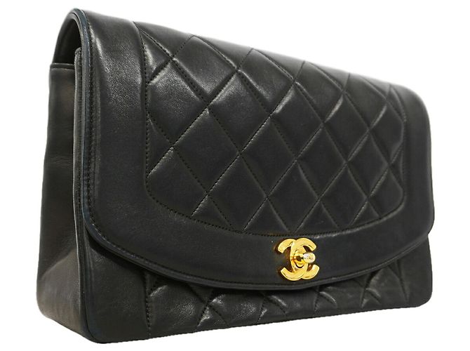 Borsa a tracolla Chanel Diana Chain Nero - vista 2