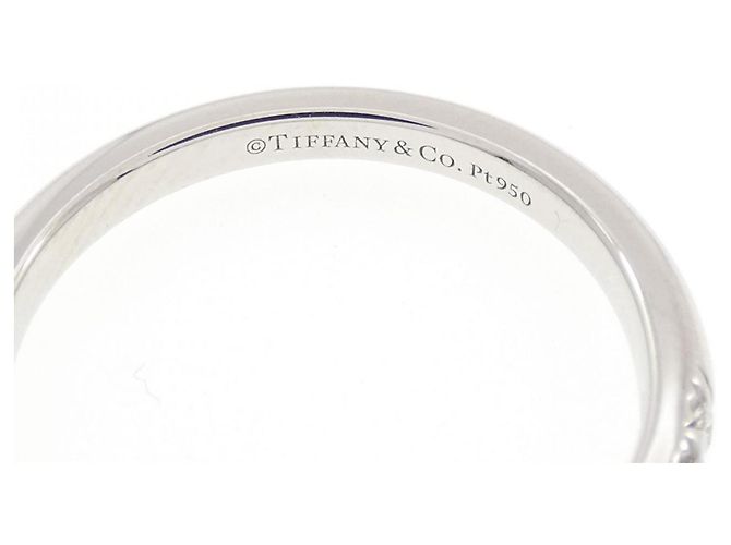 Autre Marque Tiffany Platinbandring mit Diamant - Ansicht 4