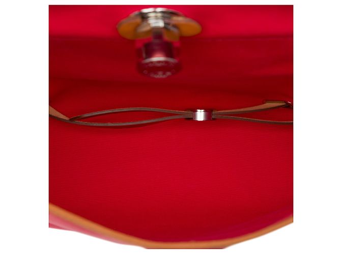 Hermès Red Toile Herbag A Dos Zip Retourne Rucksack Rot - Ansicht 4