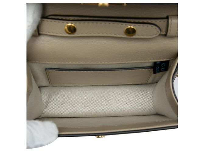 Borsa Gucci Beige Small GG Supreme Web Ophidia Top Handle - vista 4