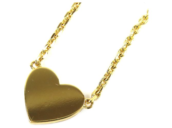 Autre Marque Collana Dior Gold Plated e Strass con Pendente Cuore Logo CD D'oro - vista 3