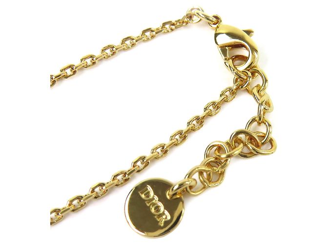 Autre Marque Collana Dior Gold Plated e Strass con Pendente Cuore Logo CD D'oro - vista 4