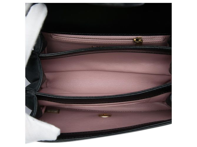 Chanel Mini Quilted Calfskin Straight Lined Flap Nero - vista 4