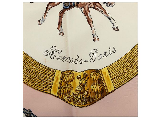 Pañuelo de seda Hermès Pink Pampa 90 Rosa - vista 3
