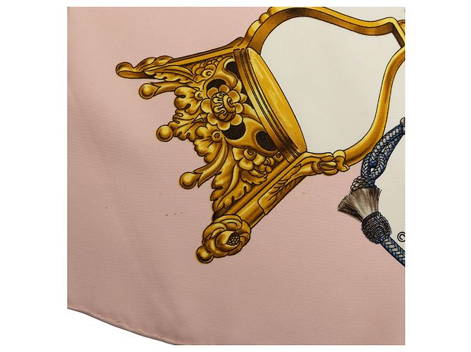 Pañuelo de seda Hermès Pink Pampa 90 Rosa - vista 7