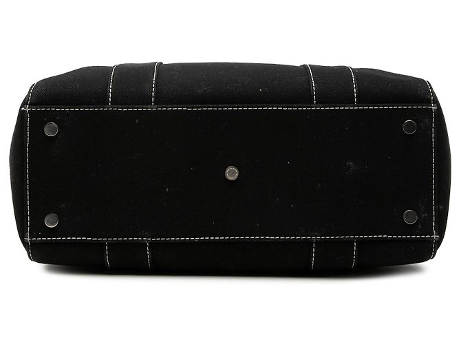 Borsa Tote Burberry in tela nera Nero - vista 3