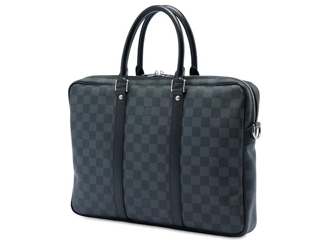 Louis Vuitton Black Damier Graphite Porte Documents Voyage PM Schwarz - Ansicht 2