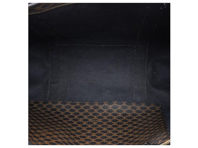 Céline Sacola Celine Brown Macadam Coated Canvas Marrom Castanho escuro - vista 4