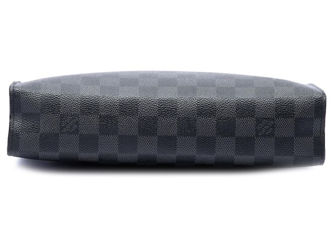 Louis Vuitton Black Damier Graphite Pochette Voyage MM Nero - vista 3