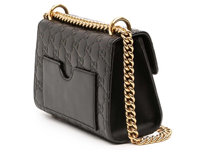 Padlock Gucci Borsa a Tracolla Small Guccissima con Lucchetto Nera Nero - vista 2