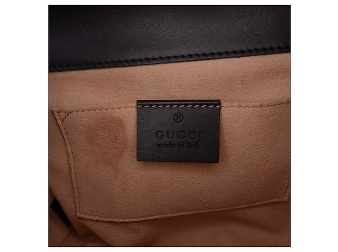 Padlock Gucci Borsa a Tracolla Small Guccissima con Lucchetto Nera Nero - vista 5