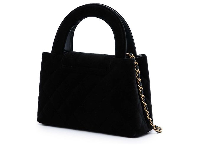 Borsa Shopper Kelly Nano in velluto nero Chanel - vista 2