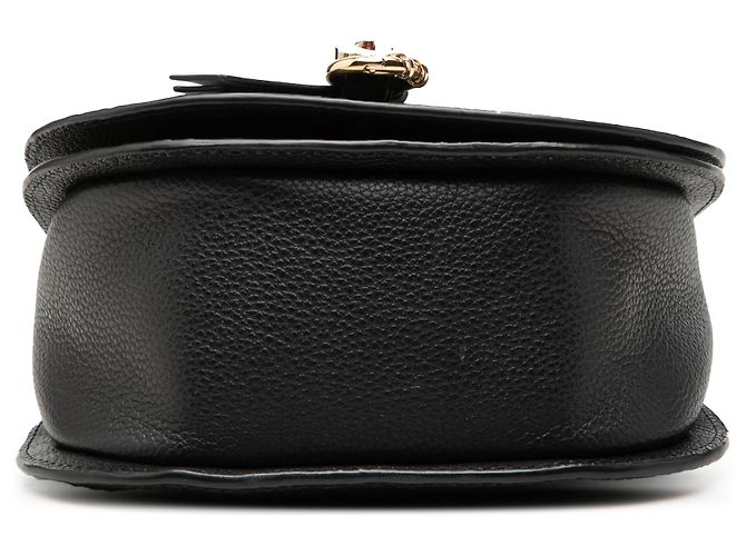 Chloé Mini Bolsa Tiracolo Alphabet em Pele de Bezerro Grão Preto - vista 3