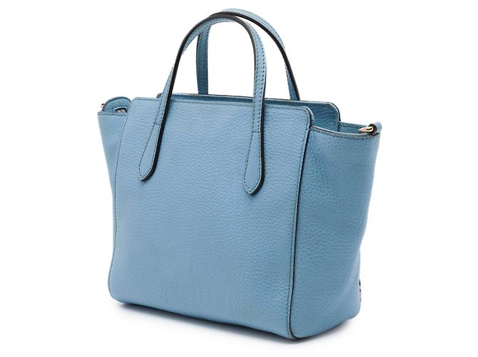 Borsa Swing Mini in pelle blu Gucci Blu chiaro - vista 2