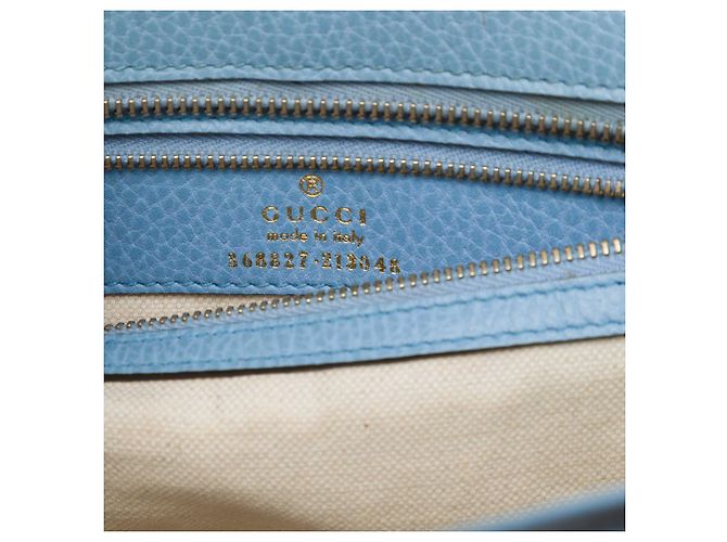 Borsa Swing Mini in pelle blu Gucci Blu chiaro - vista 5