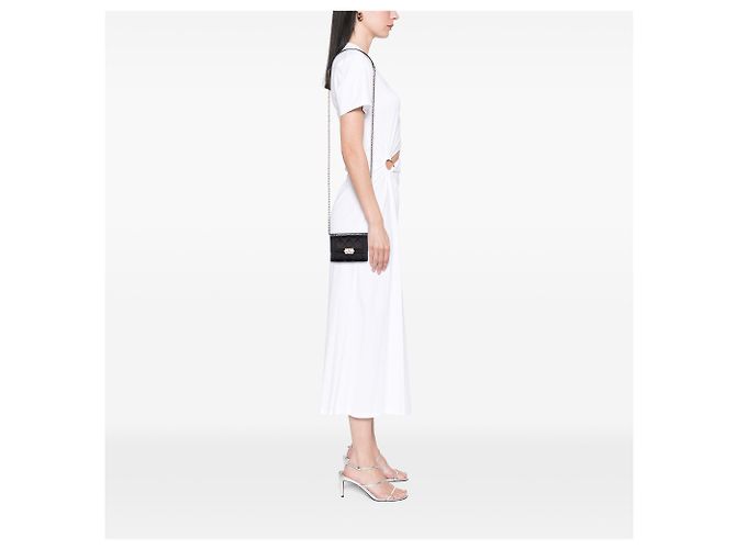 Tarjetero Chanel Boy de piel caviar acolchada marrón con cadena Castaño Marrón oscuro - vista 6