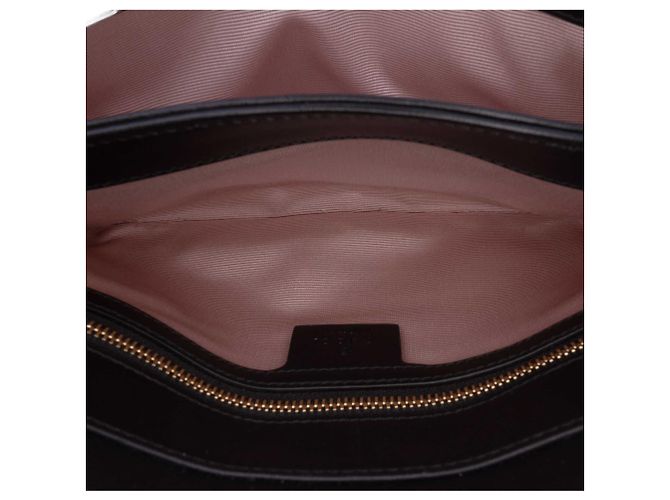 Gucci Borsa a Tracolla Arli Piccola in Pelle di Vitello Nera Nero - vista 4