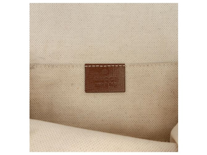 Borsa Gucci Beige Mini GG Supreme Horsebit 1955 con manico superiore - vista 5