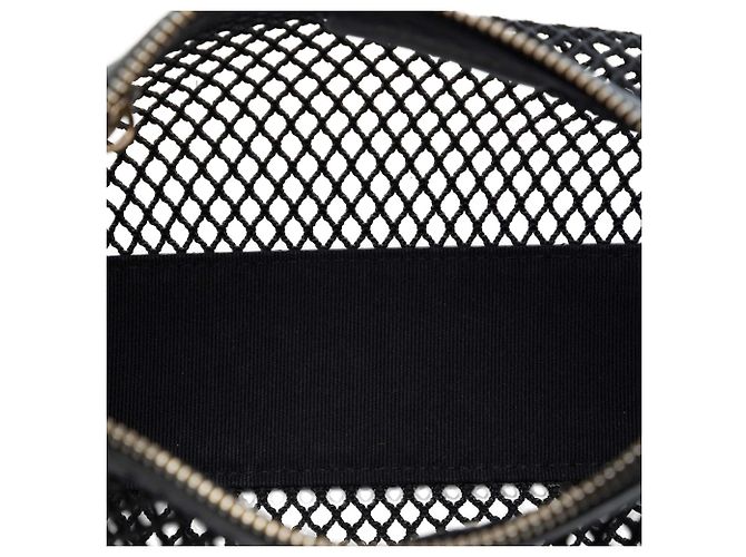 Clutch Chanel Black CC in mesh e nappa lucida con catena Nero - vista 4