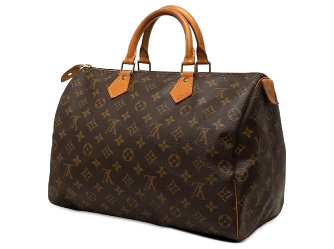 Louis Vuitton Brown Monogram Speedy 35 Marrom - vista 2