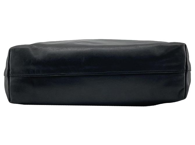 Tote aperta convertibile Prada in vitello spazzolato nero - vista 3