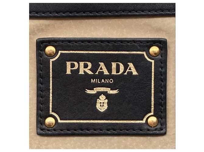 Tote aperta convertibile Prada in vitello spazzolato nero - vista 5