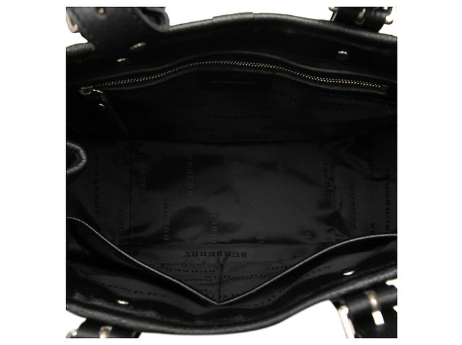 Borsa a mano in nylon Burberry con rifiniture Nova Check nere Nero - vista 4