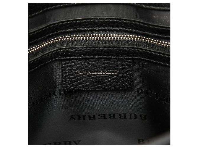 Borsa a mano in nylon Burberry con rifiniture Nova Check nere Nero - vista 5