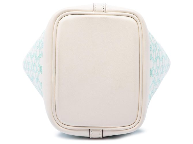 Hermès White Micro Swift Lucky Daisy Picotin Lock 14 Blanc Écru - vue 3