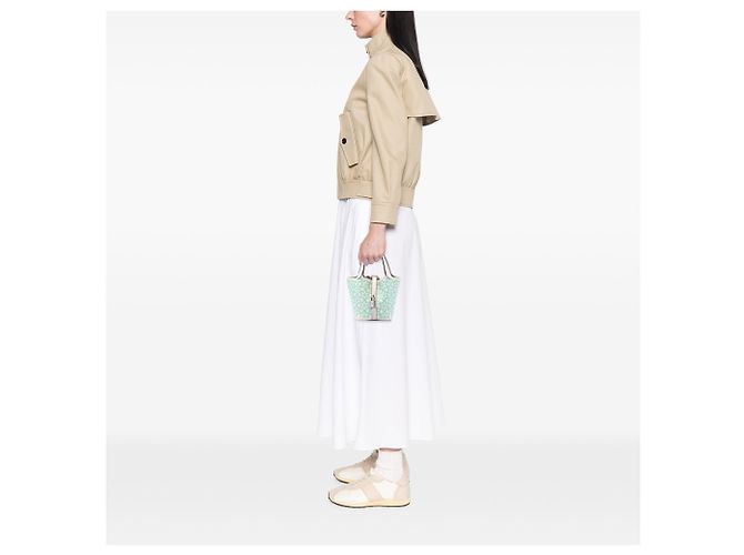 Hermès White Micro Swift Lucky Daisy Picotin Lock 14 Blanc Écru - vue 6