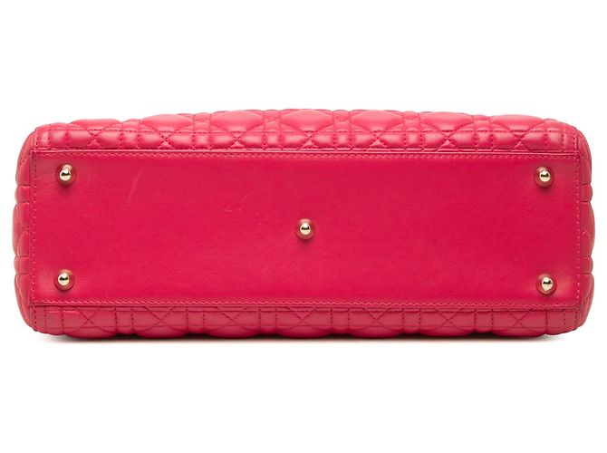 Autre Marque Dior Pink Large Lambskin Cannage Lady Dior Rosa - vista 3
