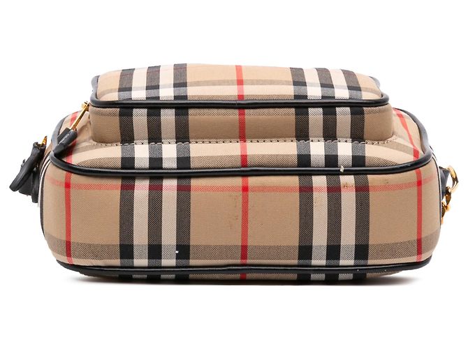 Sac Camera Burberry en toile House Check beige - vue 3