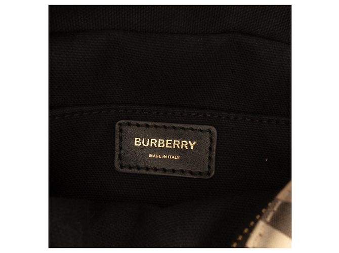 Sac Camera Burberry en toile House Check beige - vue 5