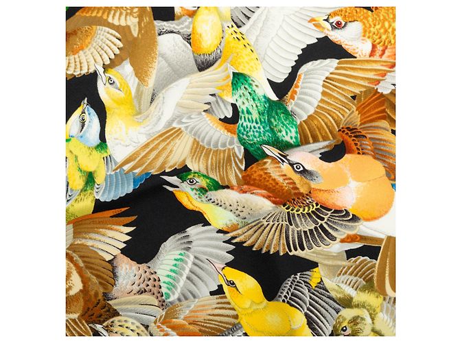 Pañuelo de seda Hermès Black L Intrus 90 Negro - vista 6