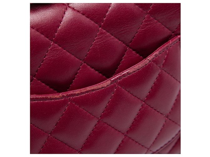 Chanel Red Mini Square Classic Lambskin Single Flap Rot Bordeaux - Ansicht 5