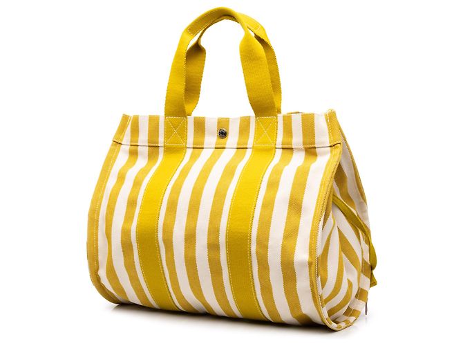 Hermès Yellow Toile Cannes MM Mustard - view 2