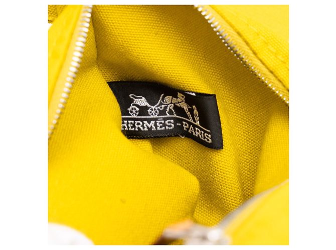 Hermès Yellow Toile Cannes MM Mustard - view 5
