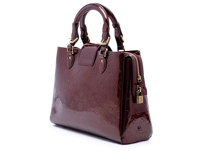 Louis Vuitton Red Monogram Vernis Melrose Avenue Rosso Bordò - vista 2